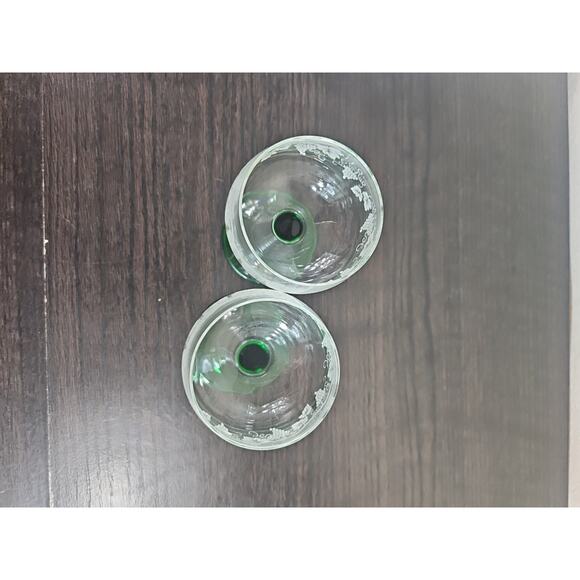 Vtg Luminarc Roemer Wine Glass 5 1/2" Etched Grapes Beehive Green Stem France - Picture 8 of 8